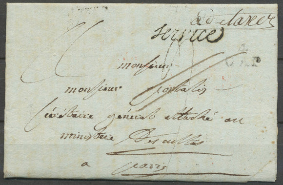 1807 Lettre Franchise Taxé puis 