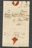 1818 Lettre en Port payé P12P Aix puis "à détaxer" pour Franchise. Rare P5200