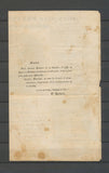 1844 Sur imprimé Reçu de souscription Colonie Agricole + Franchise P5201