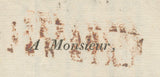 1819 Lettre en Franchise Affranchit PAR ETAT ROUGE + Griffe Procureur TB P520