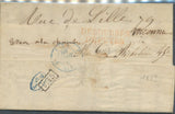 1839 Lettre Marque linéaire DEBOURSES DEPUTES ROUGE RRR. P522