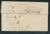 1819 Lettre marque 69 PORT-SUR-SAONE ROUGE + DEBOURSES PERPIGNAN + TARBES P568