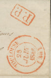 1846 Lettre en Port Payé (P.P Rouge) CAD Rouge Toulouse. Arrivée Marseille P572