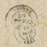 Lettre 1845 Cachet Taxe Façon Manuscrit 3 + CAD Vaison Type 14 P635