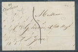 Lettre 1846 Cursive 86 Courthezon + Taxe Manuscrite 5 + CAD arrivée au dos P647