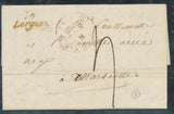 Lettre 1833 Cursive 78 Lorgues + Taxe Façon Manuscrit 4 + Gros CAD rouge P654