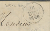 Lettre 1829 Marque linéaire 89 La Palud, Bloc Dateur A SUP. P667