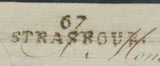 1802 Lettre de Francfort à Beaume Marque linéaire 67 STRASBOURG P738