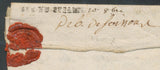 1778 Lettre D'EVREUX rouge avec DEBOURSES de SOISSONS et STRASBOURG RRR P748