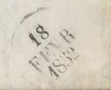 1852 Lettre Cursive 36 La Chapelle-S-Loire , Taxe 25 + Cursive au dos RARE P790