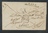 1802 Lettre en port payé P.48.P. MONTEBOURG +P.P noir RRR TB. certif. P812