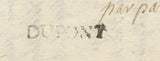 1752 Lettre marque Lenain N°1 DUPONT 23x3mm PONT A MOUSSON MEURTHE(52) P826