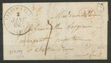 1844 Lettre CAD Vaucouleurs T12 +1D rural rouge + Boîte rurale C Maxey TB. P830