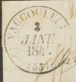 1844 Lettre CAD Vaucouleurs T12 +1D rural rouge + Boîte rurale C Maxey TB. P830