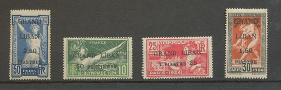 Colonie Française Grand Liban N°18 à 21 Neuf * série JO Paris 1924 S354
