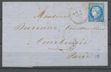 1873 Lettre N°60 Obl GC4400 CAD T23 perlé URCEL AISNE(2) TB X1019