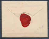 1856 Env. FRANCHISE Griffe rouge "CABINET DE L'EMPEREUR" Sup. X1033