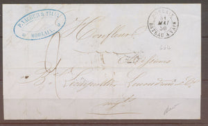 1850 Lettre CAD Morlaix/Bateau à Vapr, Taxe 2, Salle N°308, Superbe X1126