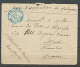 MORONDAVA/MADAGASCAR càd bleu 1901, franchise du chef de poste, SUP X1160