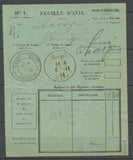 1914 Rare càd MUET + VENIZEL manuscrit, 6.11.14 sur feuille d'avis X1176