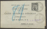 PNEU CAISSE D'EPARGNE, 1f.50 Chaplain obl. 173 bis Faubourg St Denis 1942 X1193