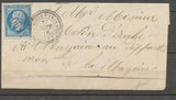 1866 N°22 Obl GC 4690 CAD T22 Egliseneuve d'Entraigues PUY DE DOME (62) X1208