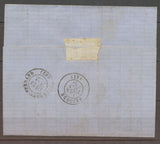1871 Lettre N°46 GC GC 1053 + Conv Station Coudes LANG-St G PUY DE DOME X1209