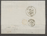 1840 Lettre 3/P-BAS/3/VALENCIENNES, càd rouge sur lettre d'Hambourg n°953 X1227