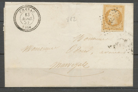 1859 CàD Chanac Type 22 PC.726 LOZERE(46) Ind 18 X1239