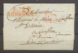 1820 Lettre Marque Linéaire P72P Bonnieres rouge SEINE ET OISE(72) Ind 18 X1272