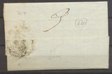 1820 Lettre Marque Linéaire P72P Bonnieres rouge SEINE ET OISE(72) Ind 18 X1272