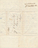 1842 Lettre de Nouvelle-Zélande au Consul Français de Singapour X1285