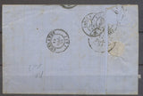 1859 Lettre Cachet Sicile-Marseille/S.E. Octogonal Bleu entrée en France X1291