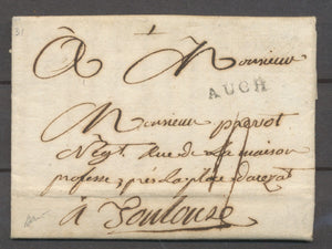 1785 Lettre Marque Tampon Auch GERS(31). Superbe X1315