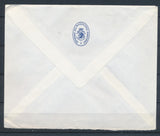 1970 Env.NAVIRE linéaire, griffe bleue M/S, Caroline Oldendorff, signée X1487