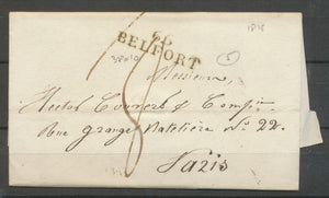 1825 Lettre Marque Linéaire 66 Belfort HAUT-RHIN(66) Superbe X1533