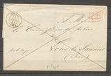 1843 Lettre sans texte CAD T15 DELLE en PP Marie de BEAUCOURT (66) X1542