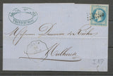 1869 Lettre N°29 Obl Rare Convoyeur THANN W.Mulh HAUT-RHIN(66) Sup. X1645