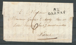 1822 Lettre Marque Linéaire 82 Darnay VOSGES(82) X1685