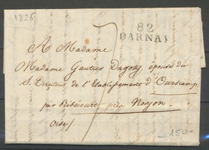 1826 Lettre Marque Linéaire 82 Darnay VOSGES(82) X1686