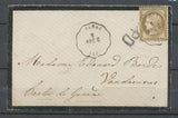 1873 Rare Env. Convoyeur Station TENAY MAC.G Macon à Genève AIN(1) X1782