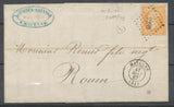 1857 Lettre 40c Orange obl PCdesGC 2289 MAYENNE (51) TB. X1789