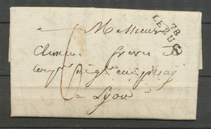 1827 Lettre Marque Linéaire 78 Le Luc en Noir VAR(78)  25*9mm X2040