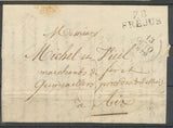 1829 Lettre Marque Linéaire 78 Fréjus VAR(78) 28*11 Ind 9 X2083