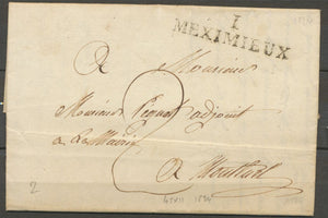 1824 Lettre Marque Linéaire 1 Meximieux AIN(1) 45*11 Ind 9 X2088