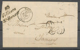 1853 Lettre Cursive 83 Villiers-St-Benoit + Toucy T15 PD YONNE(83) Ind 12 X2092