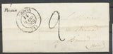 1849 Lettre Cursive 1 Poncin + Cernon T13 PD AIN(1) Ind 11. Superbe X2097