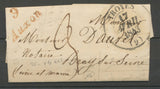 1843 Lettre Marque Cursive 9 Auxon + T13 TROYES AUBE(9) Nouvelle date X2137