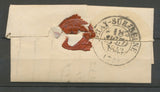 1843 Lettre Marque Cursive 9 Auxon + T13 TROYES AUBE(9) Nouvelle date X2137