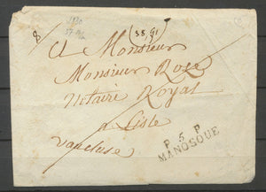 1830 Enveloppe Marque Linéaire P5P Manosque BASSES ALPES(5) Indice 13 X2164